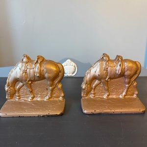 Vintage Judd, Bronzed Iron Horse Bookends